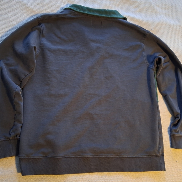 Goodfellow 100% Cotton Blue and Navy Quarter-Zip Pullover - Picture 5 of 6